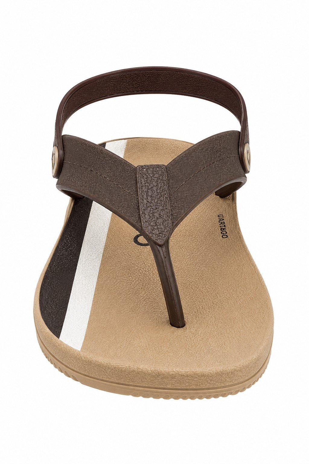Chinelo Cartago Meninos Infantil Bege Marrom Elastico Bege/Marrom 2