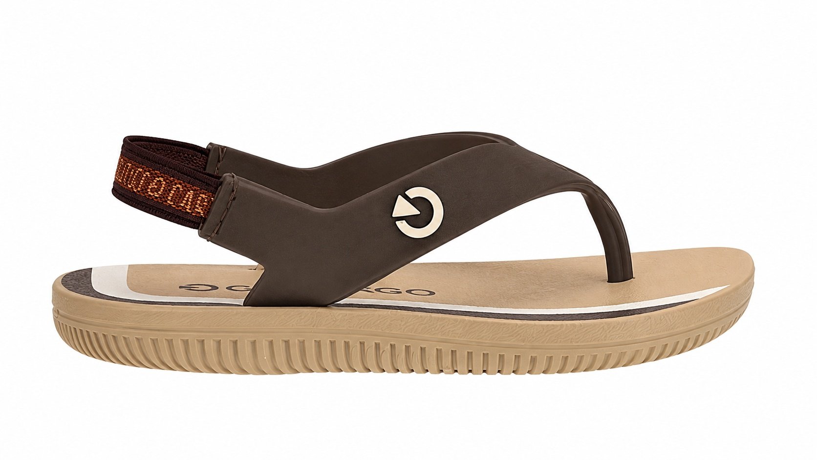 Chinelo Cartago Meninos Infantil Bege Marrom Elastico Bege/Marrom 3