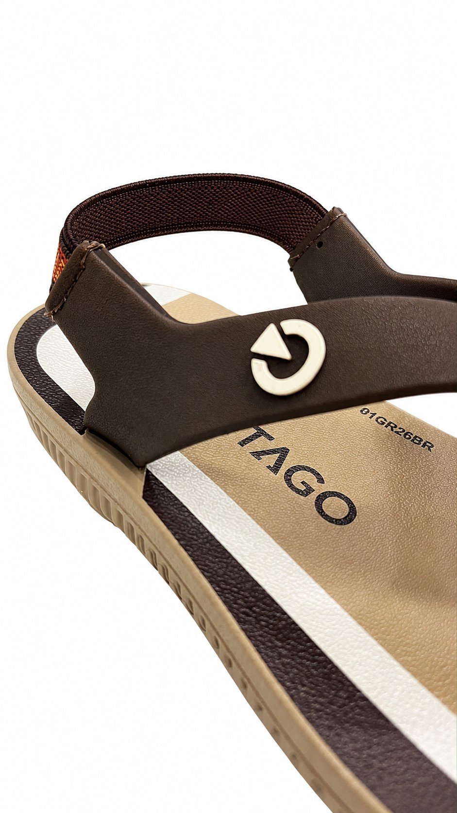 Chinelo Cartago Meninos Infantil Bege Marrom Elastico Bege/Marrom 5