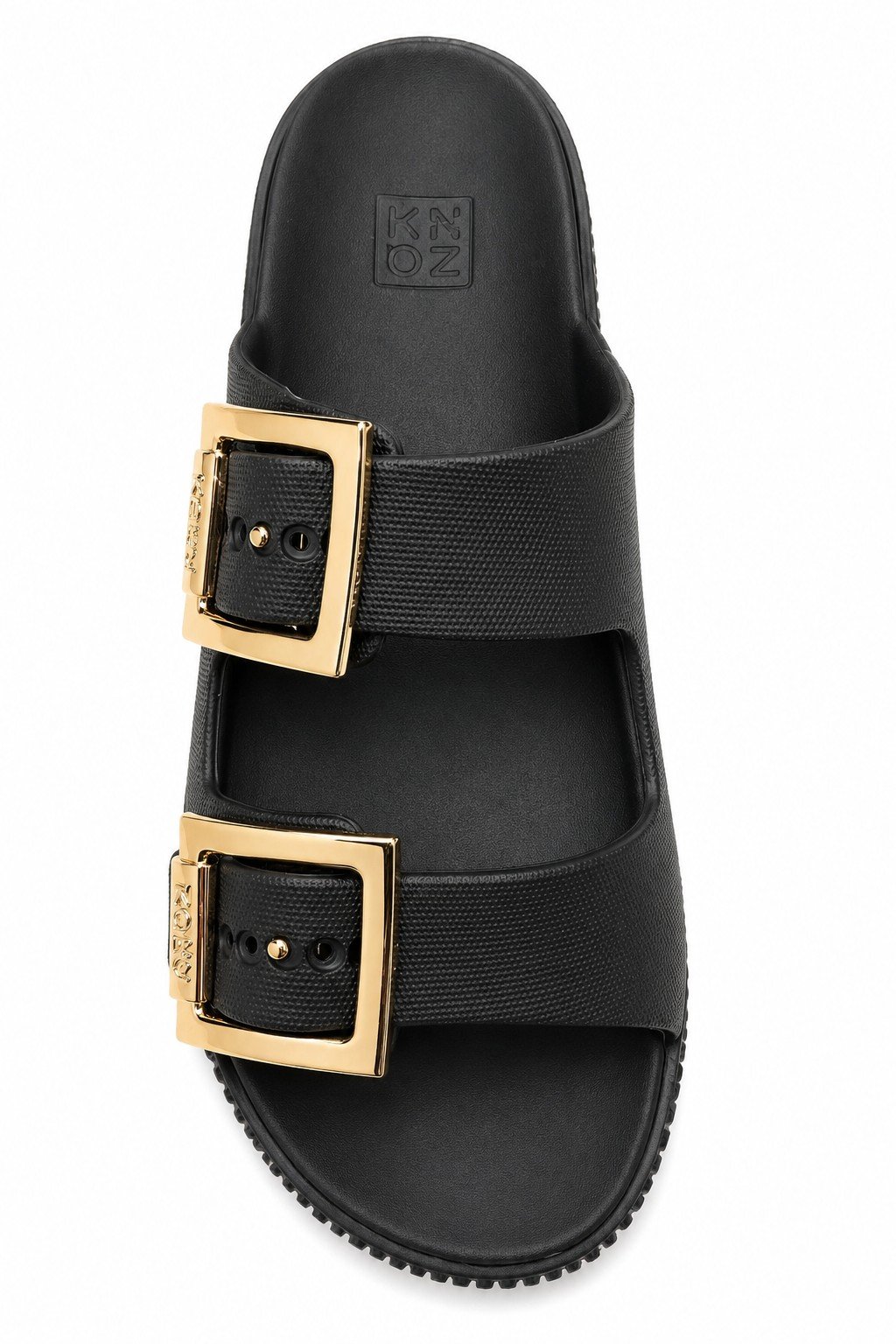 Tamanco Zaxy Feminino Plataforma Preto Ouro Metalizadas Preto/Dourado 4