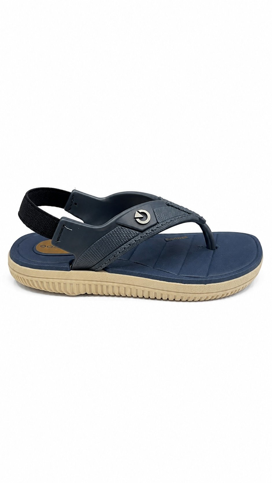 Chinelo Cartago Meninos Dakar Tira Traseira Azul Conforto Cinza/Bege 3