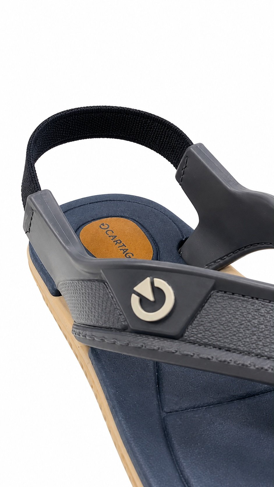 Chinelo Cartago Meninos Dakar Tira Traseira Azul Conforto Cinza/Bege 5
