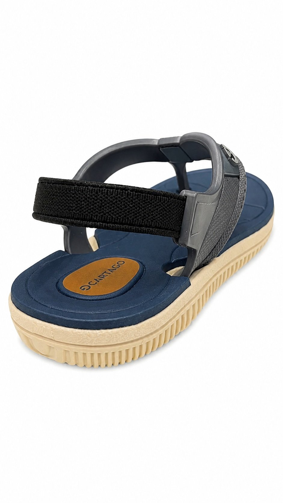 Chinelo Cartago Meninos Dakar Tira Traseira Azul Conforto Cinza/Bege 6