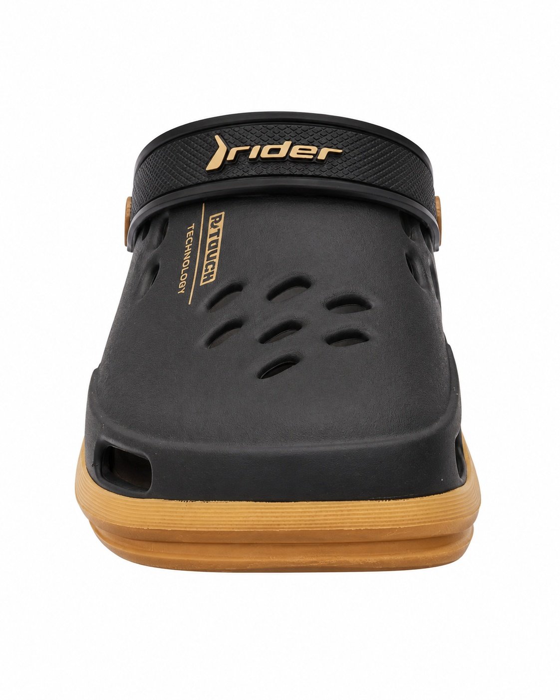 Sandalia Babuche Rider Masculino Preto Castor Conforto Marrom/Preto 2