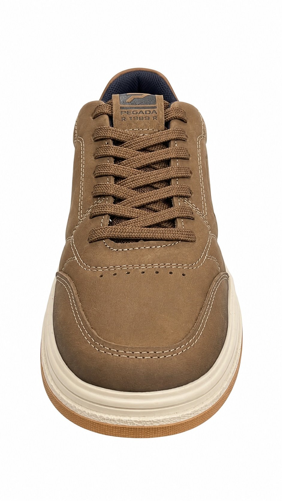 Tenis Masculino Pegada Conhaque Urbano Couro Casual Marrom 2