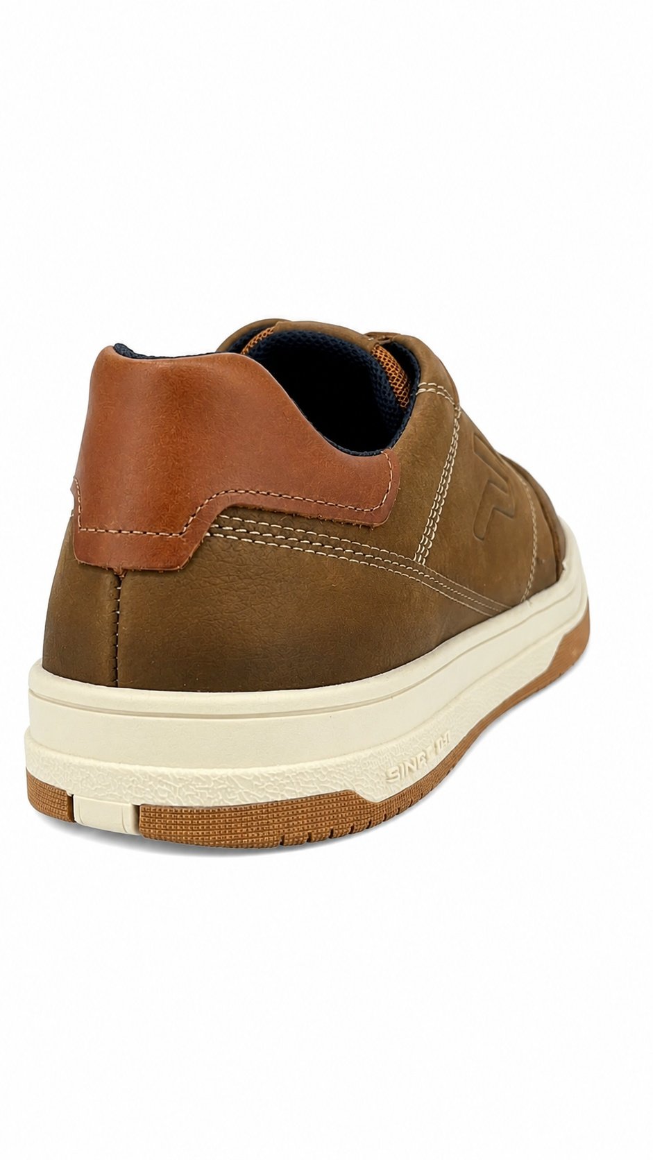 Tenis Masculino Pegada Conhaque Urbano Couro Casual Marrom 6