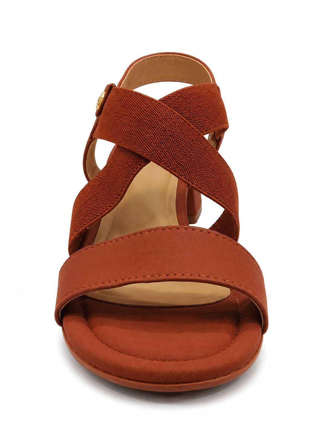 Sandalia Modare Marrom Tiras Cruzadas Conforto Elegante Marrom 2