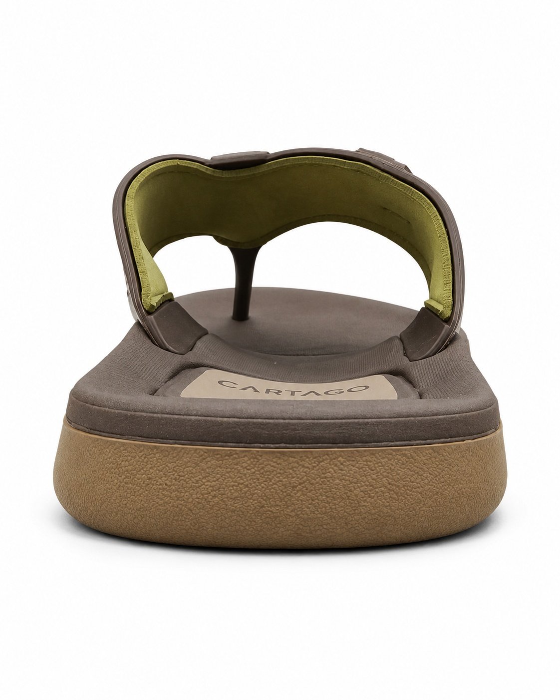 Chinelo Cartago Masculino Dedo Marrom Bege Antiderrapante Marrom/Verde 5