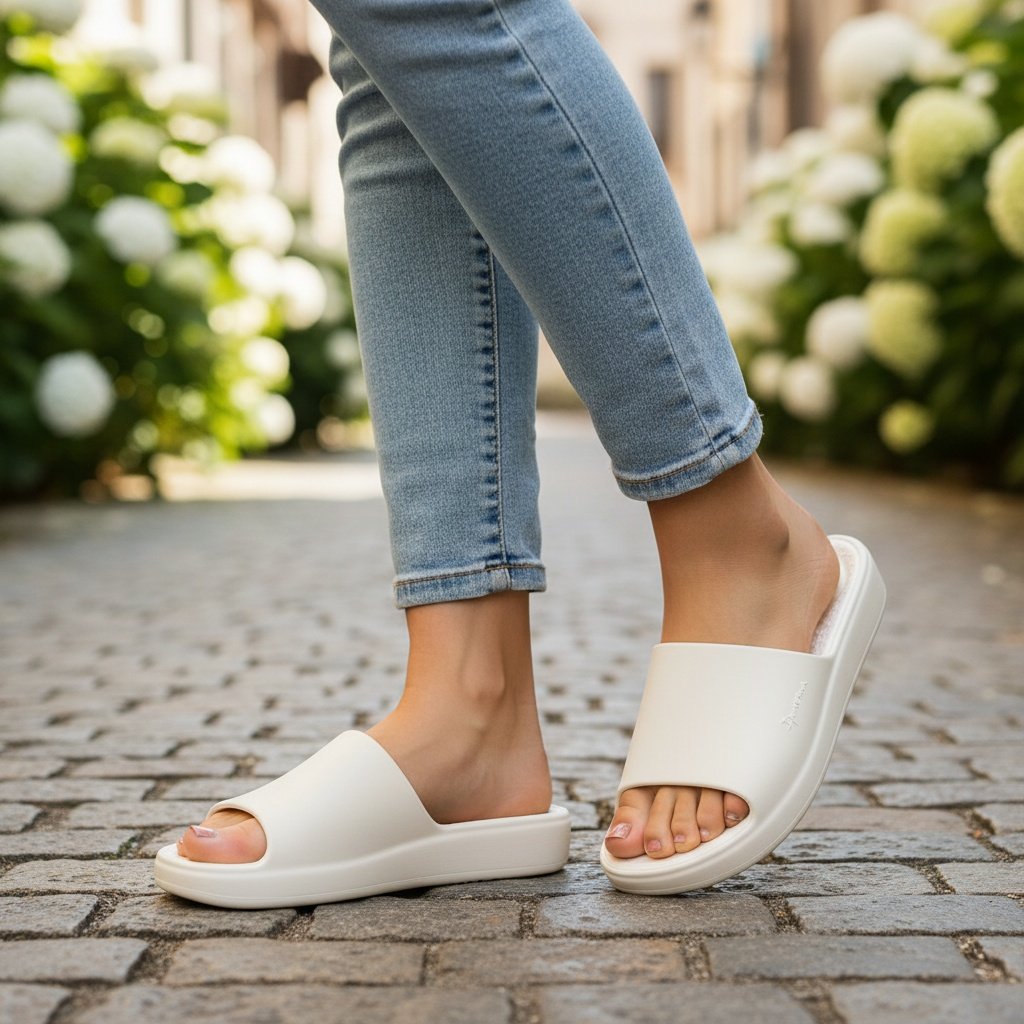 Chinelo Ipanema Pluma Slide Feminino Branco Off Leve Macio Bege 3