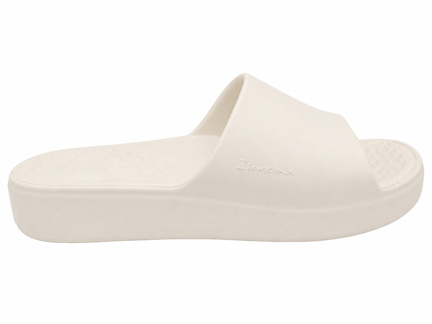 Chinelo Ipanema Pluma Slide Feminino Branco Off Leve Macio Bege 5