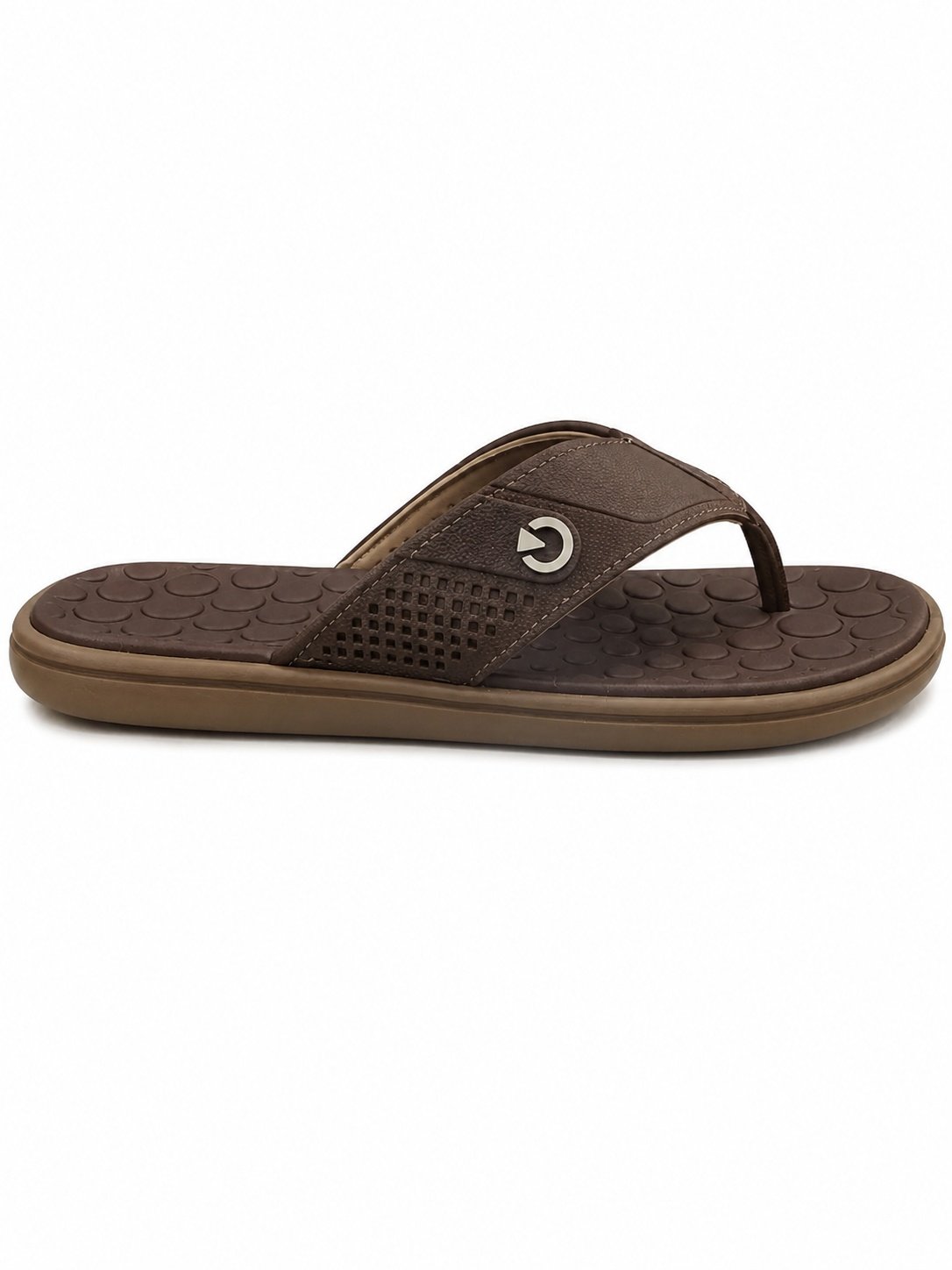 Chinelo Cartago Veneto Masculino Marrom Casual Confortavel Marrom/Bege 5