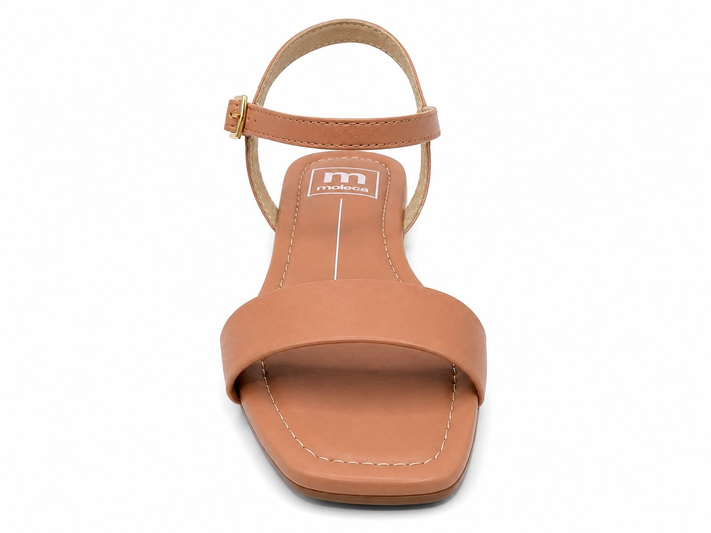 Sandalia Beira Rio Nude Bico Quadrado Feminino Versatil Bege 2