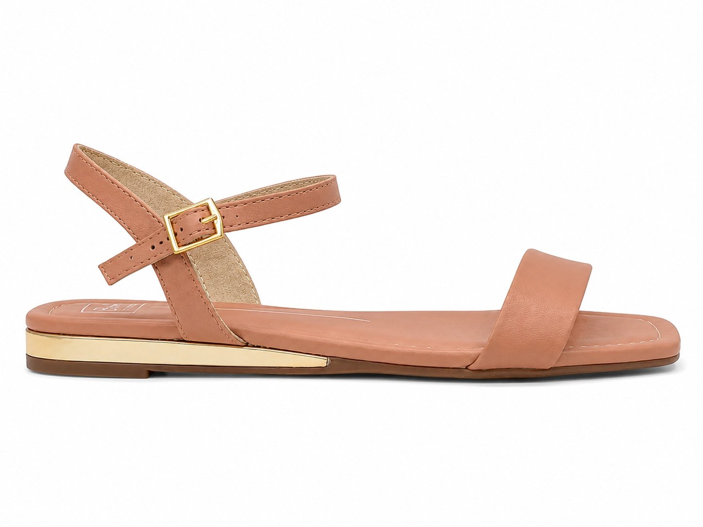 Sandalia Beira Rio Nude Bico Quadrado Feminino Versatil Bege 4