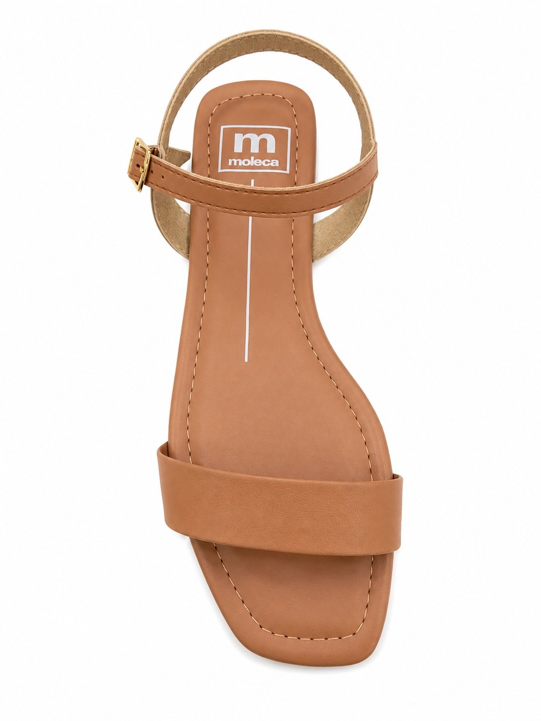 Sandalia Beira Rio Nude Bico Quadrado Feminino Versatil Bege 5