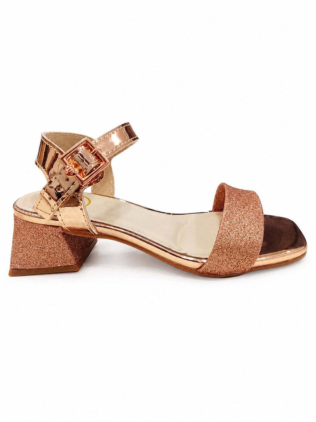 Sandalia Molekinha Ouro Rosado Brilho Encantador Casual Dourado 3