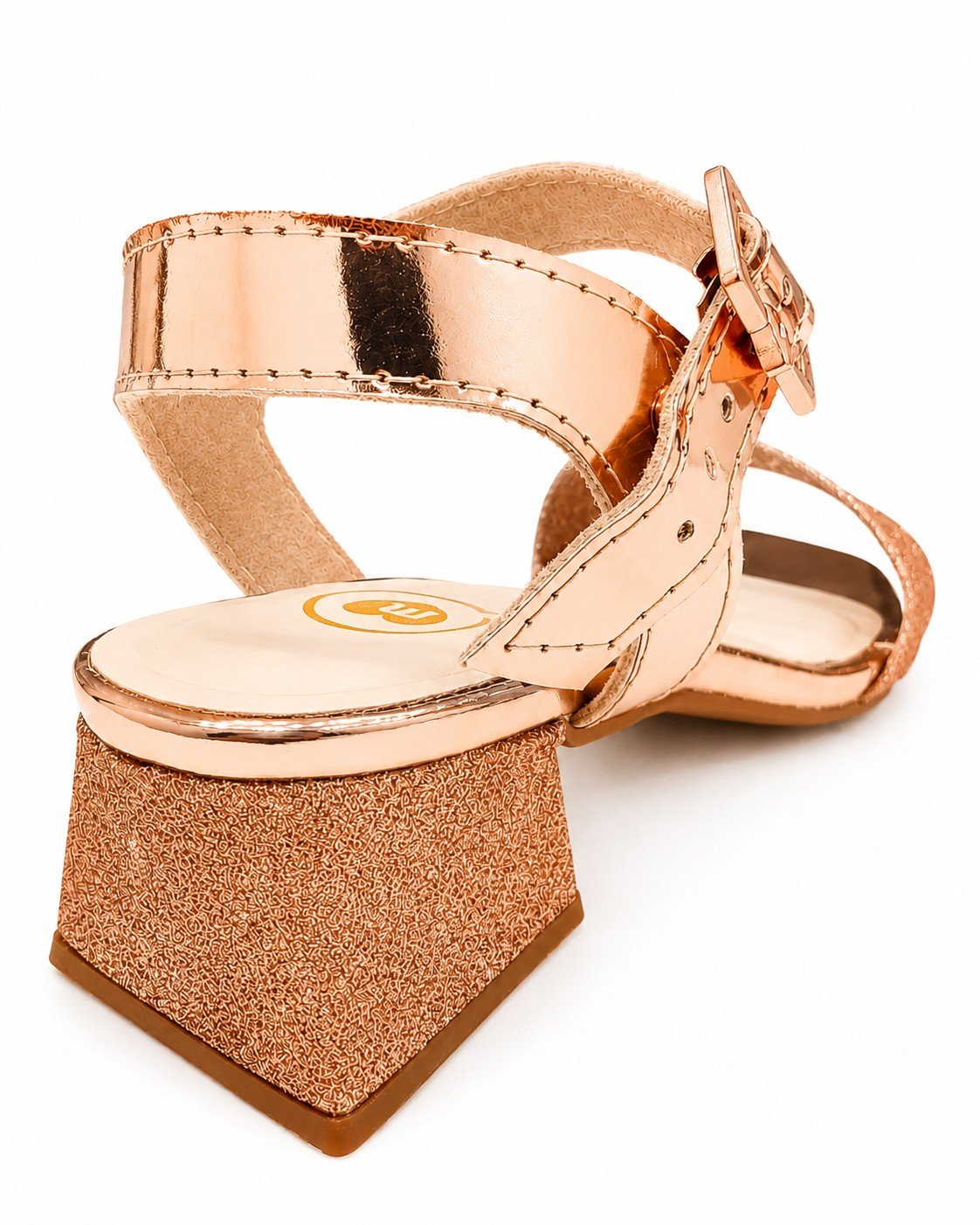 Sandalia Molekinha Ouro Rosado Brilho Encantador Casual Dourado 6