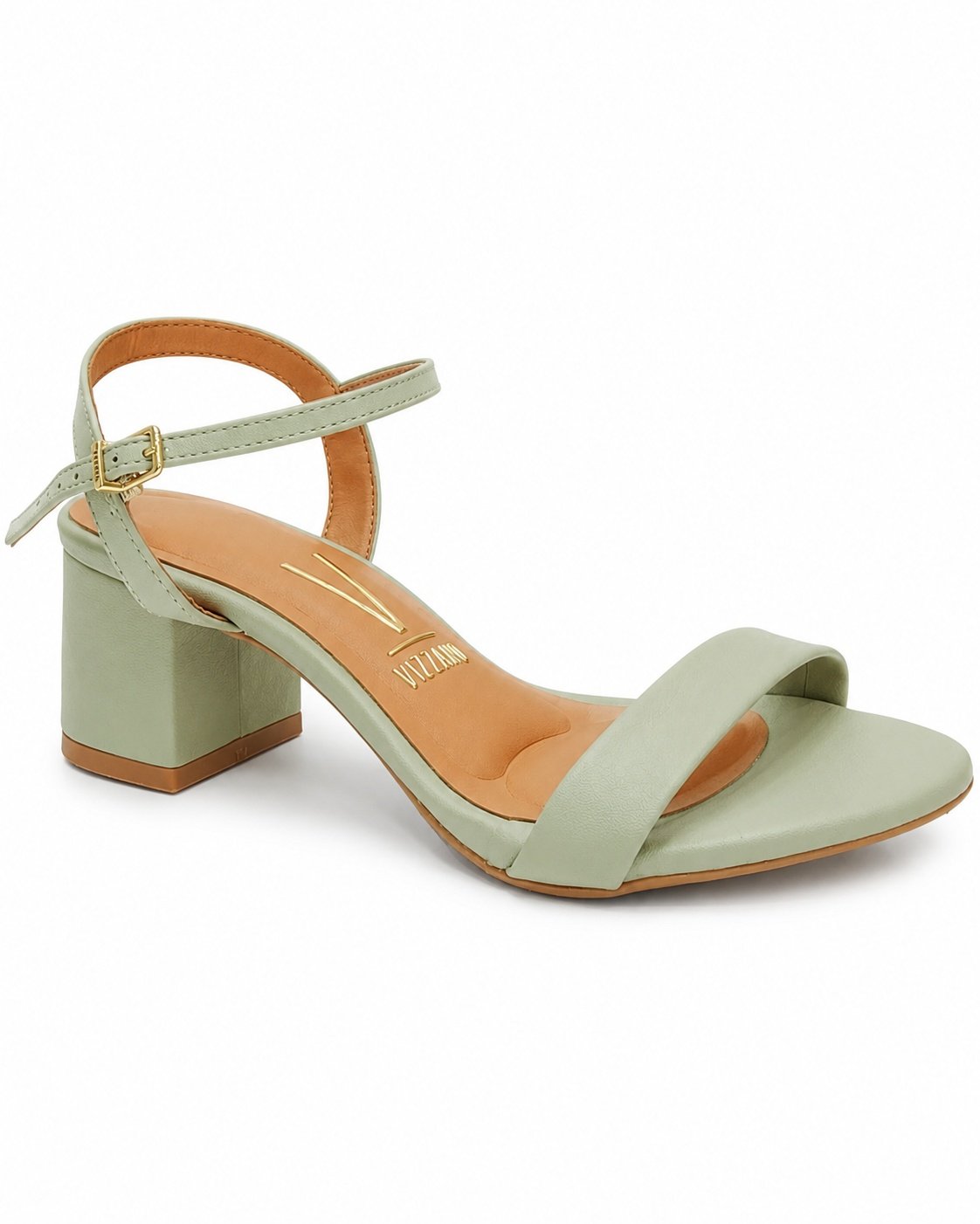 Sandalia Vizzano Salto Bloco Verde Luna Feminino Casual