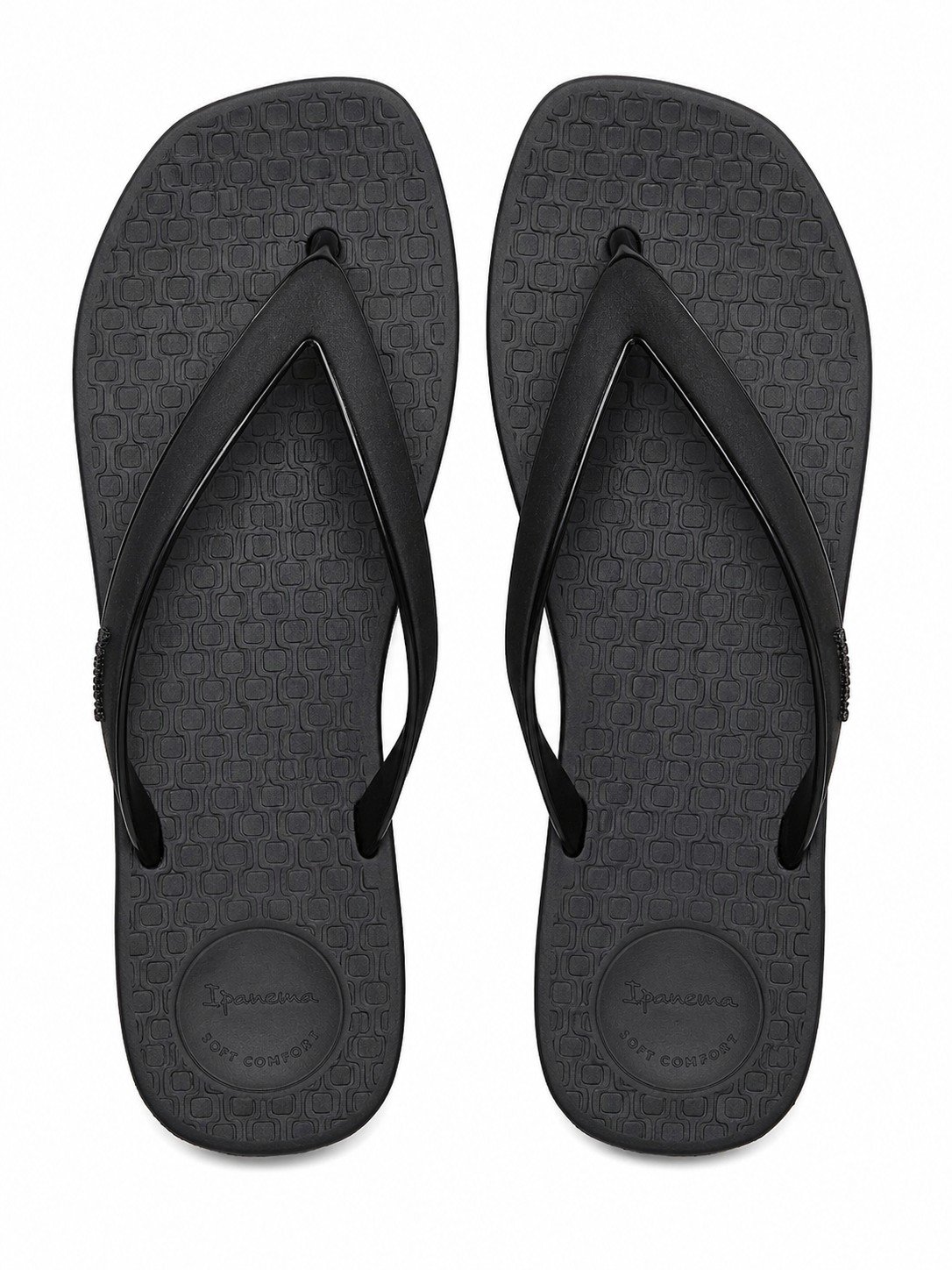 Chinelo Ipanema Plataforma Preto Estilo Elevado Casual Preto 2
