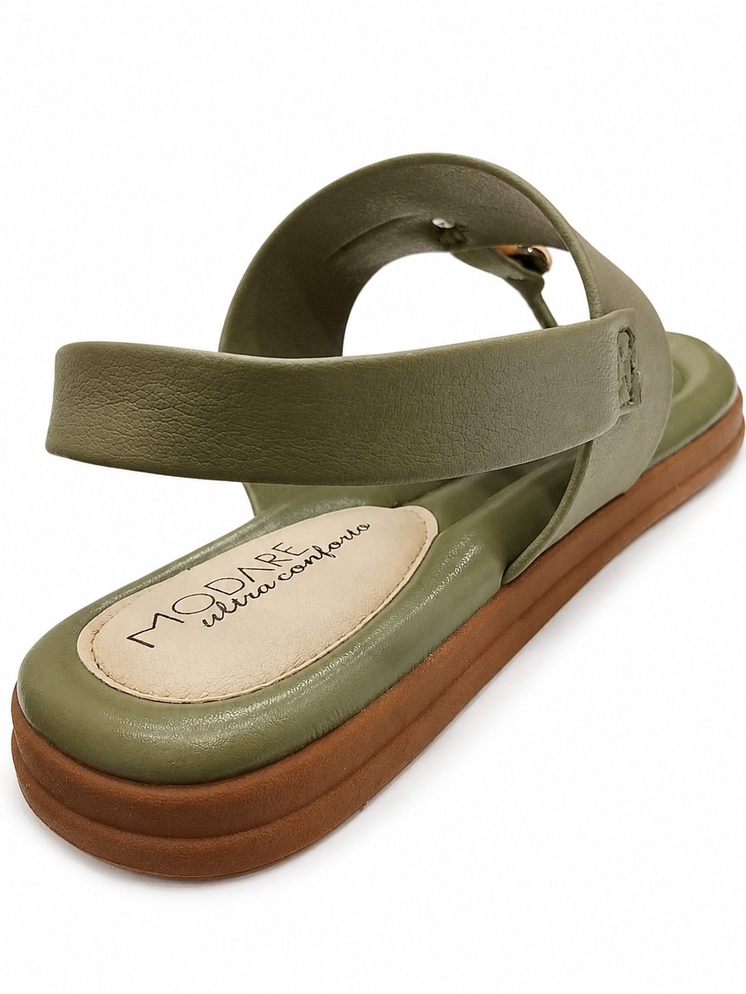 Sandalia Modare Verde Salvia Design Minimalista Leveza Verde 6