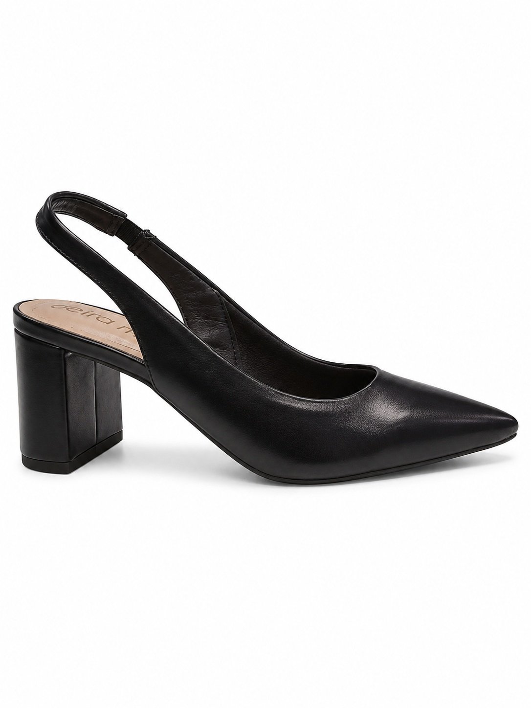Scarpin Beira Rio Bico Fino Preto Feminino Estilo Casual Preto 3