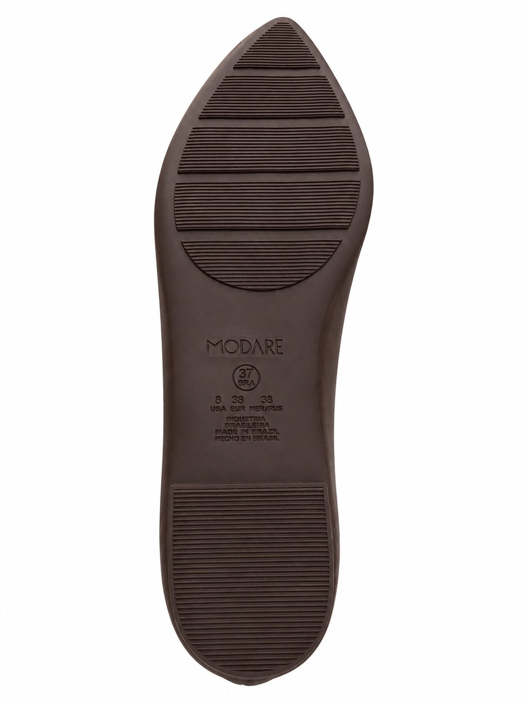 Sapatilha Modare Chocolate Anatomico Detalhe Dourado Marrom 6