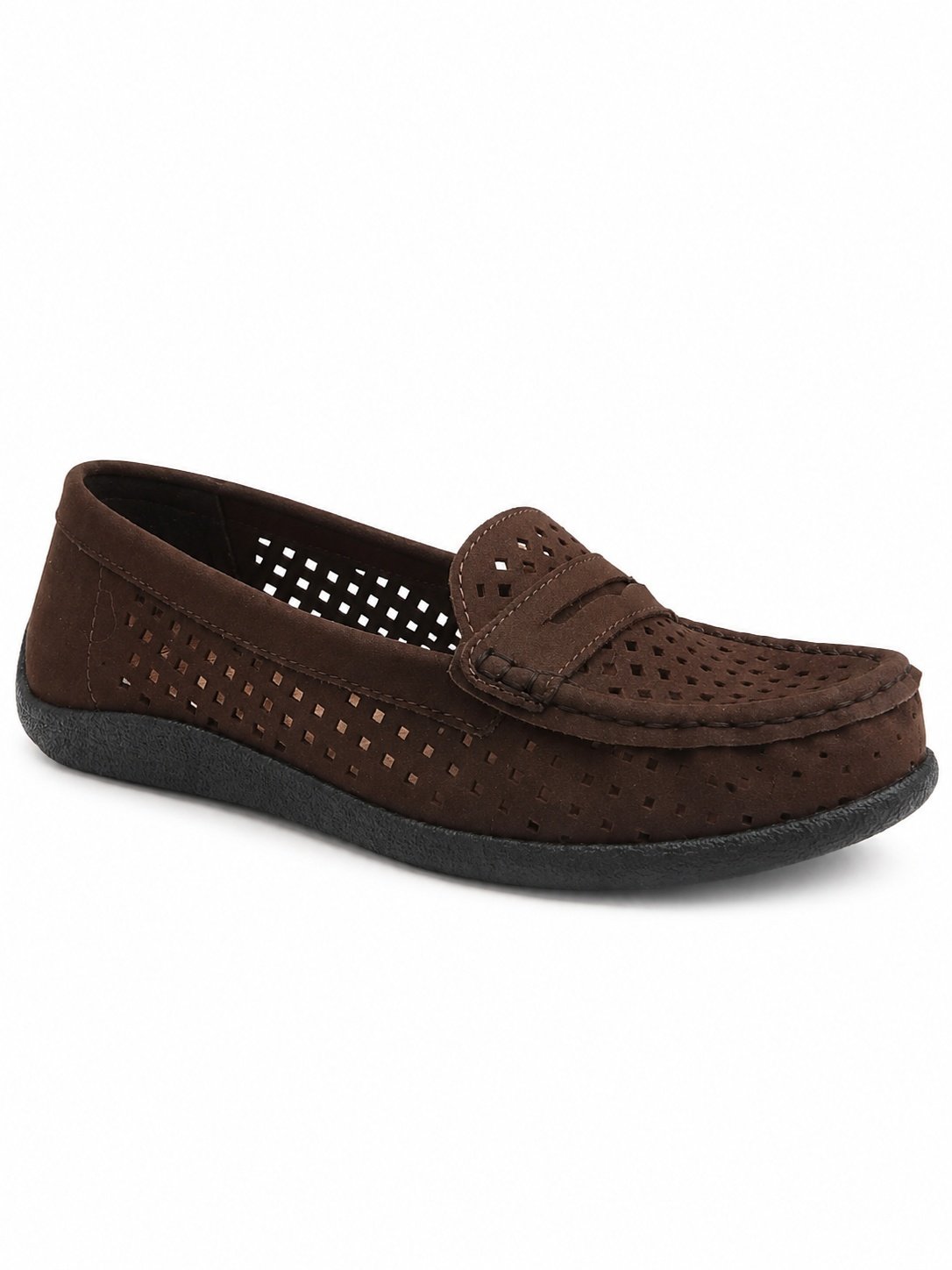 Modare Mocassim Cacau Feminino Design Perfurado Anatomico