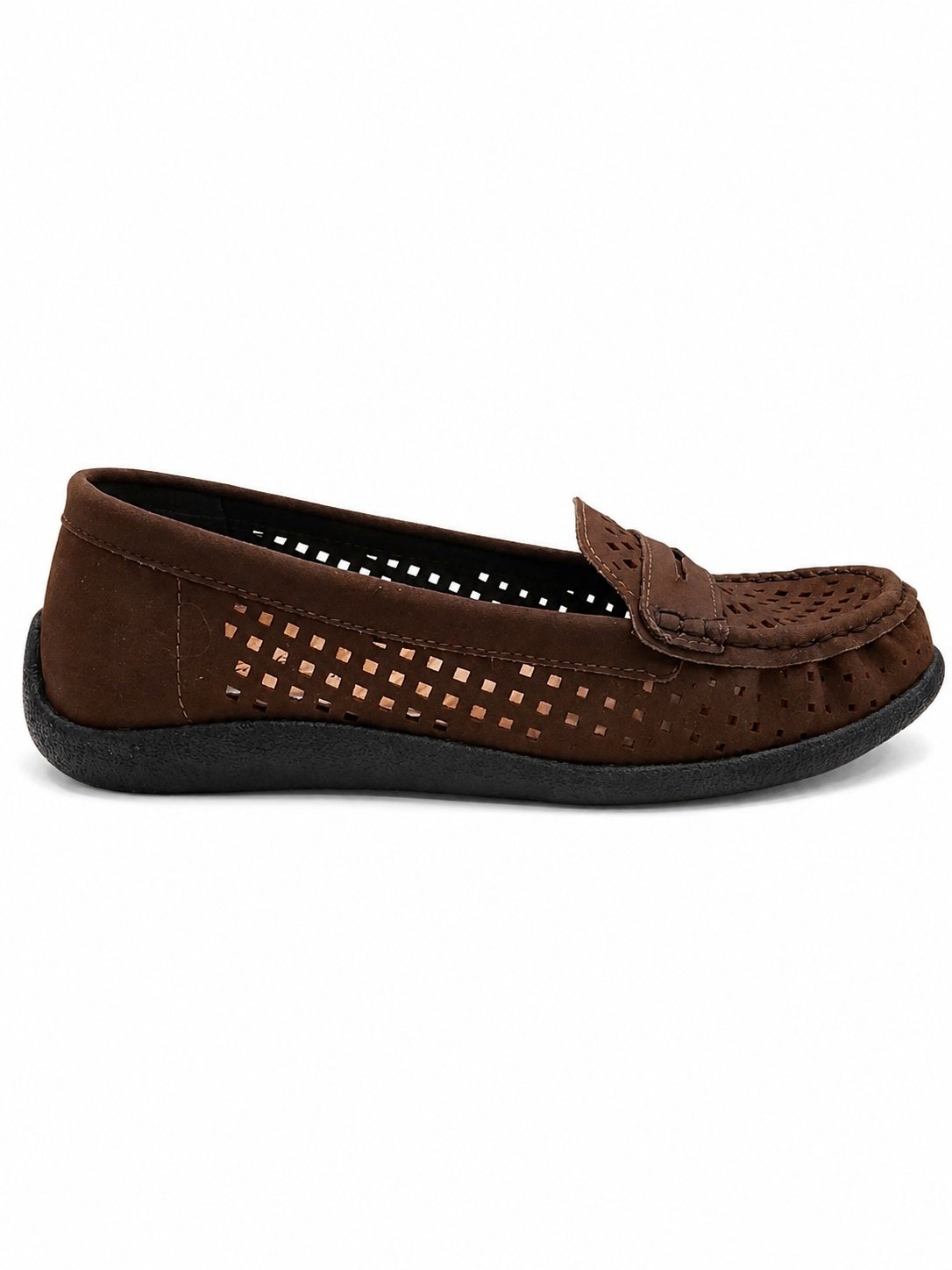 Modare Mocassim Cacau Feminino Design Perfurado Anatomico Marrom 2