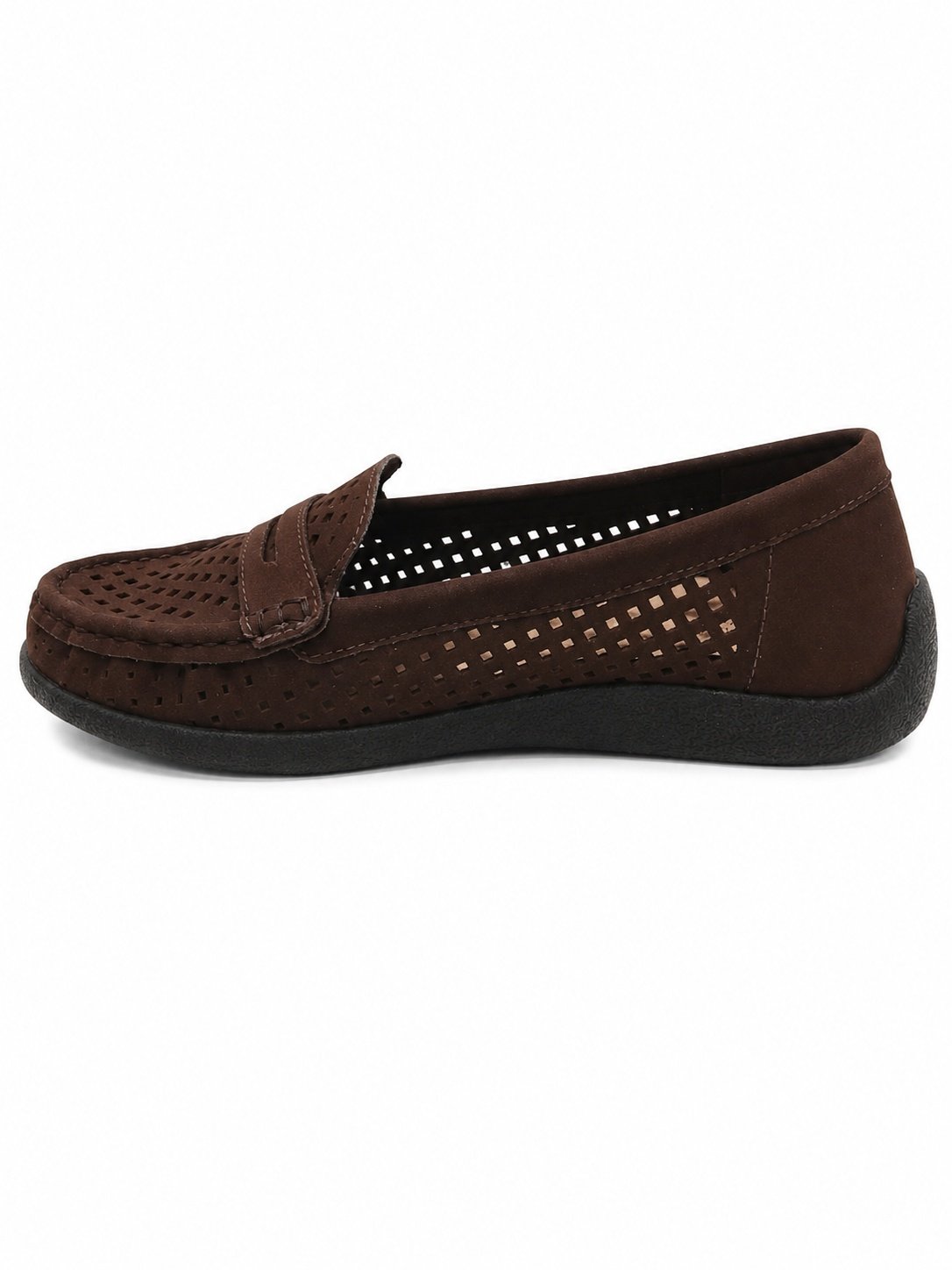 Modare Mocassim Cacau Feminino Design Perfurado Anatomico Marrom 5