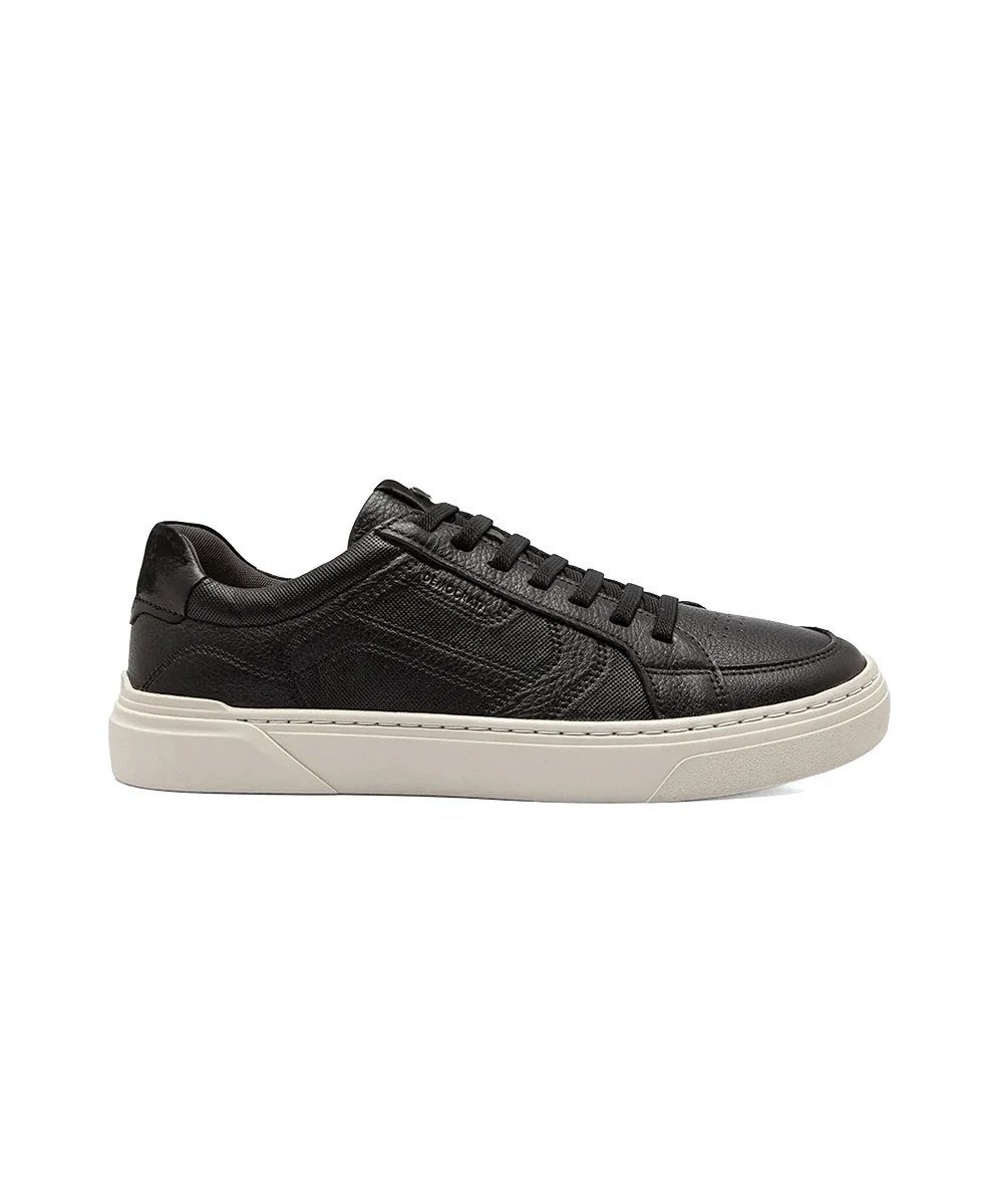 Democrata Tenis Couro Preto Masculino Design Sofisticado Preto 2