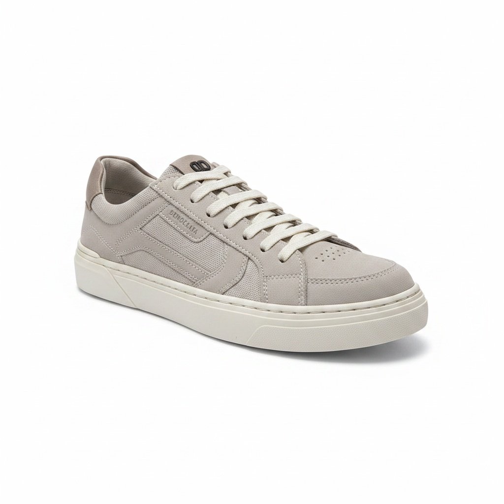 Democrata Tenis Masculino Camurca Cinza Cloudy Leveza Urbana