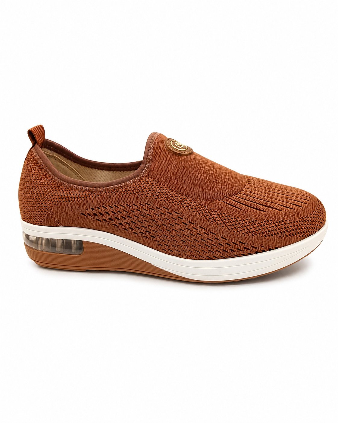 Tenis Modare Slip on Avela Malha Respiravel Conforto Diario Marrom 4