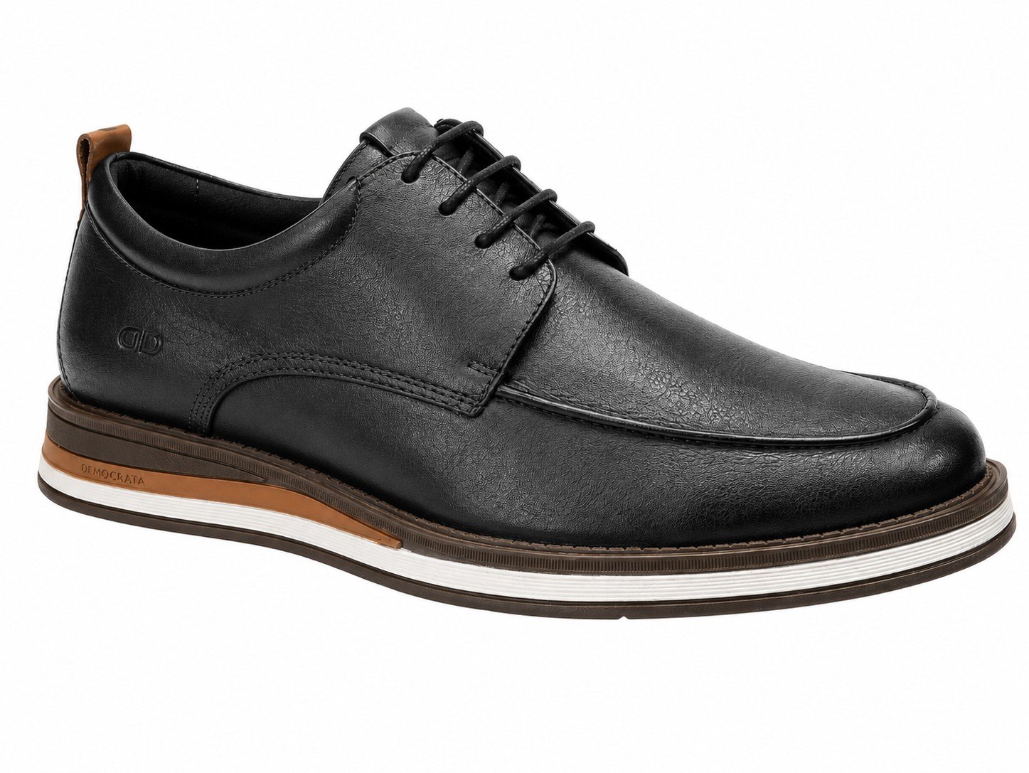Sapato Democrata Metropolitan Type Masculino Preto Couro