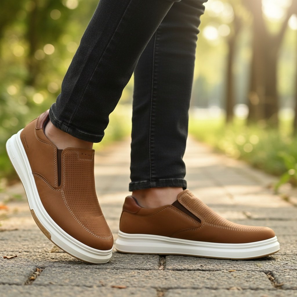 Sapatenis Masculino Pegada Trace Couro Conhaque Casual Marrom 2