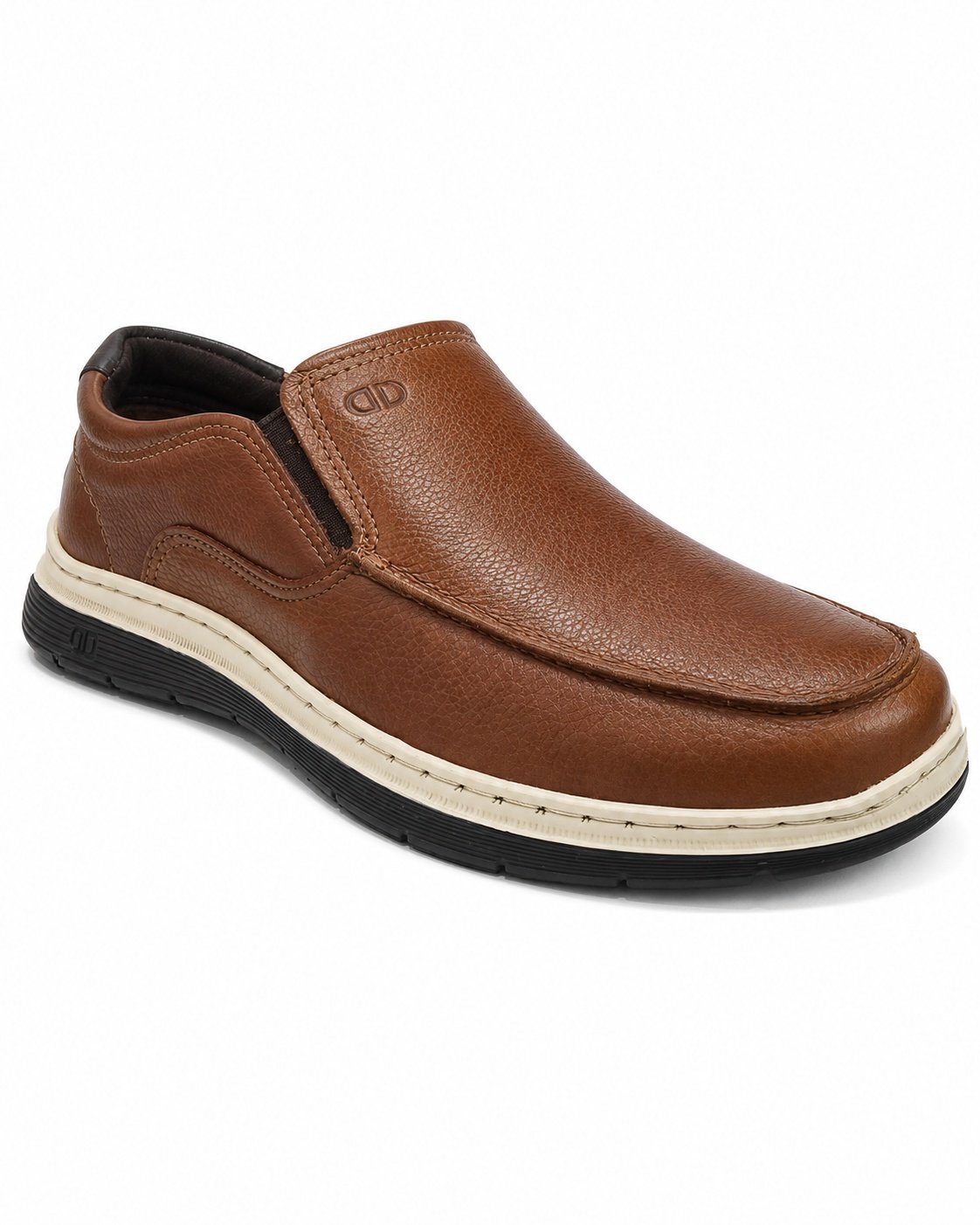Sapato Casual Democrata Easy Leave Masculino Conhaque Couro