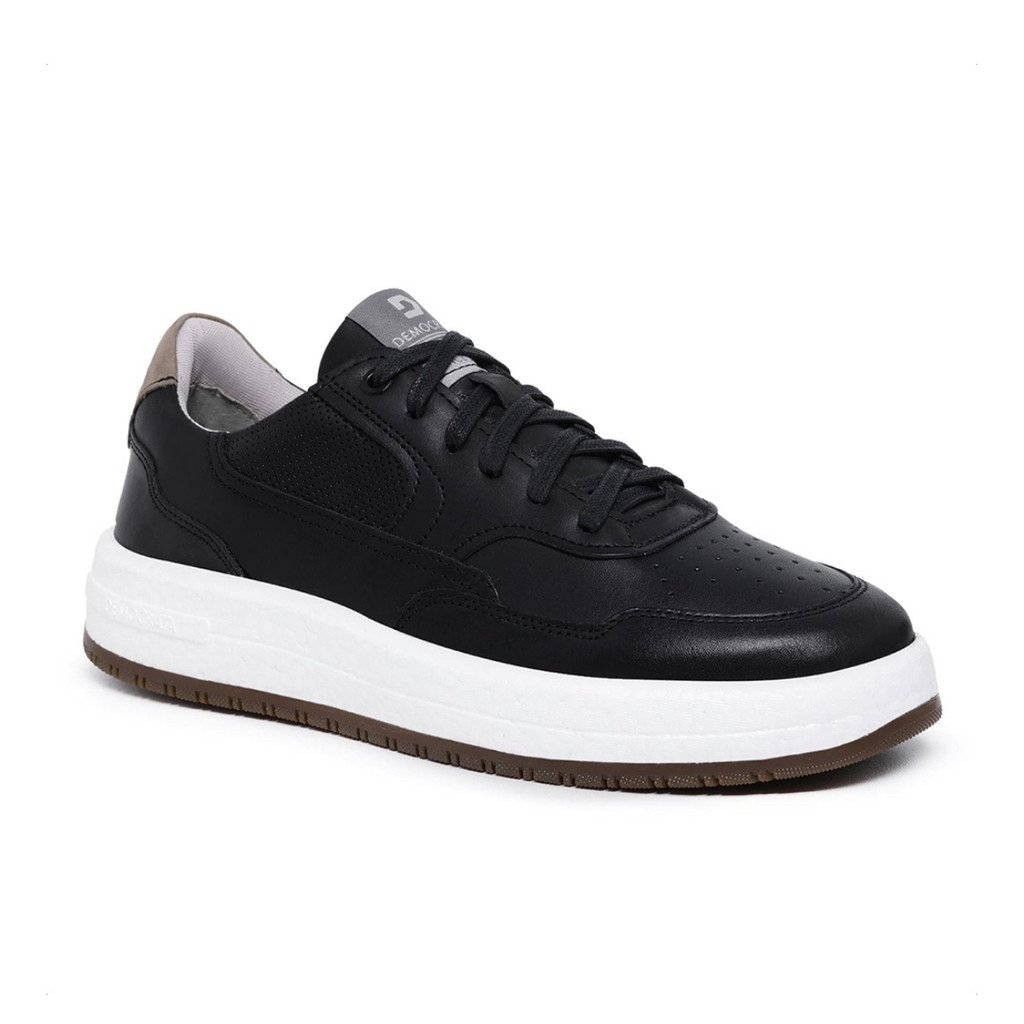 Sapatenis Democrata Masculino Denim Pulse Preto 600101