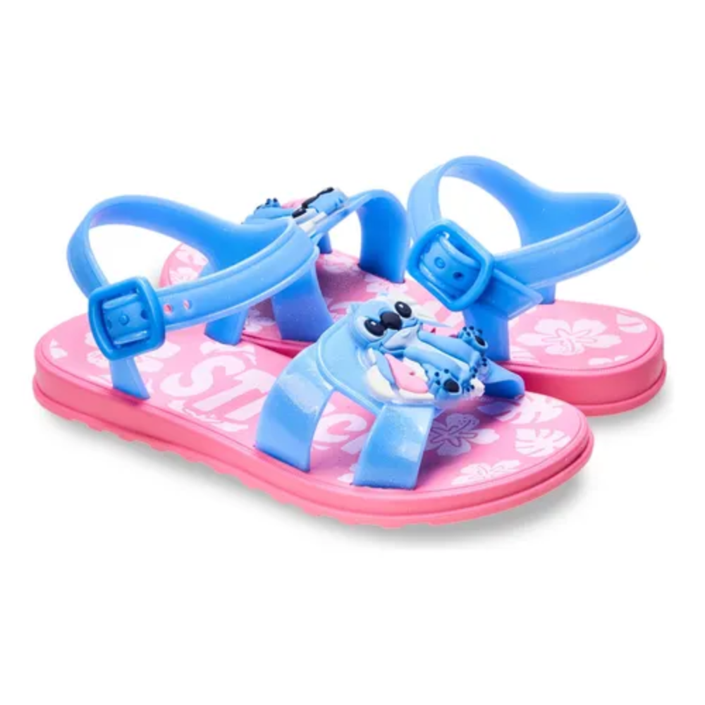 Sandalia Grendene Stitch Infantil Rosa Azul Fecho Ajustavel  Rosa/Azul 3