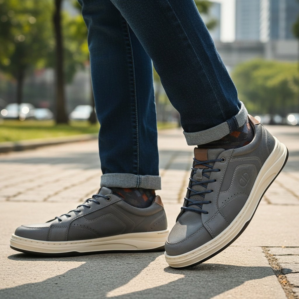 Sapatenis Democrata Step Masculino Azul Couro Casual Leve Azul 2