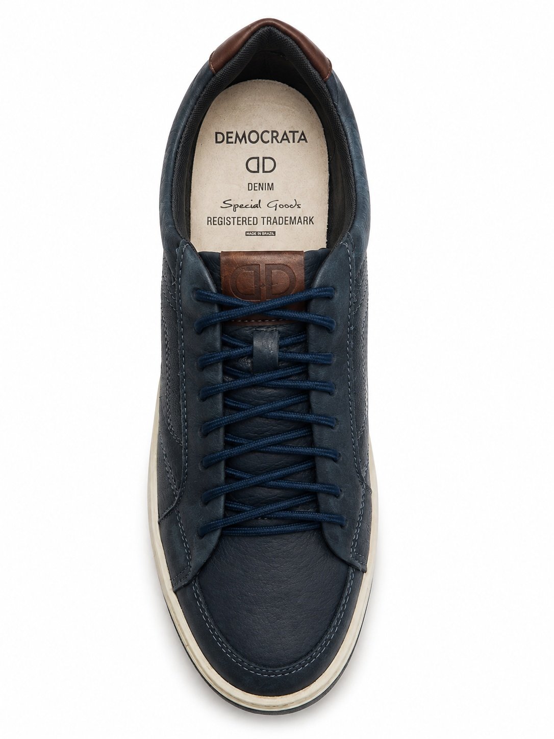 Sapatenis Democrata Step Masculino Azul Couro Casual Leve Azul 5