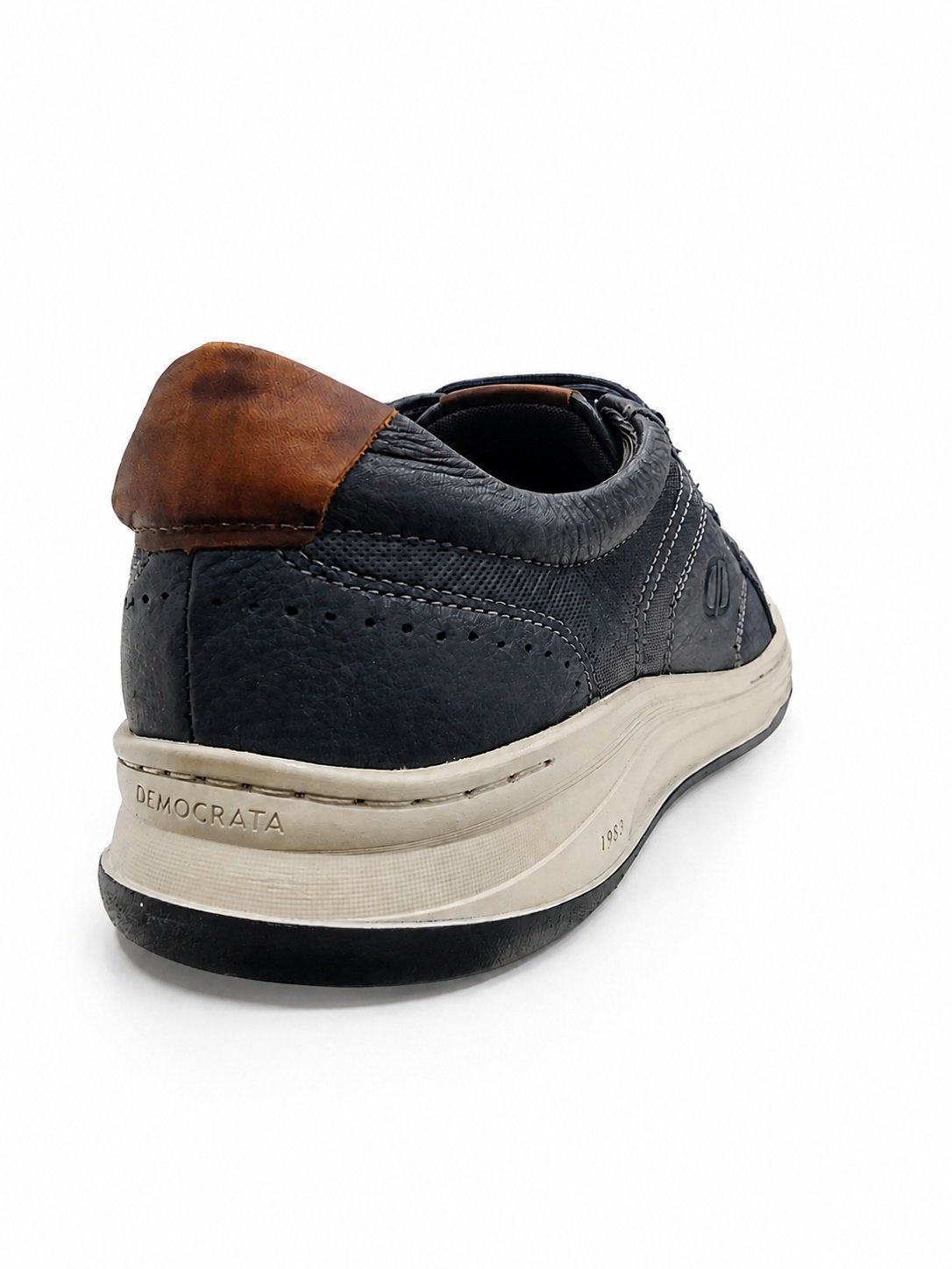 Sapatenis Democrata Step Masculino Azul Couro Casual Leve Azul 6