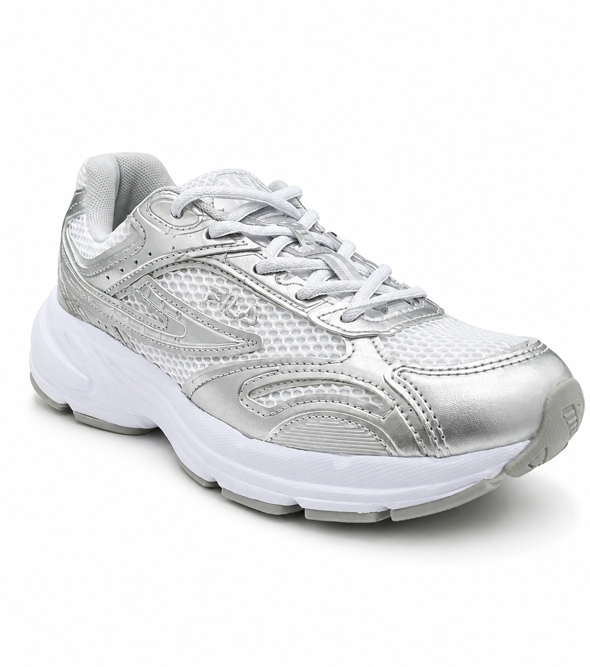 Tenis Feminino Fila Runner 2K Prata Branco Confortavel Leve