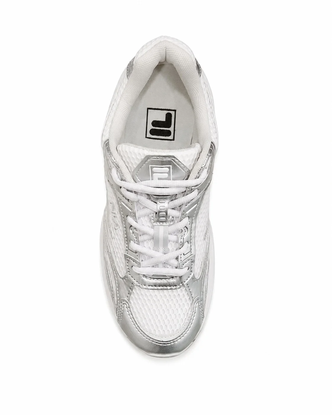 Tenis Feminino Fila Runner 2K Prata Branco Confortavel Leve Prata 5