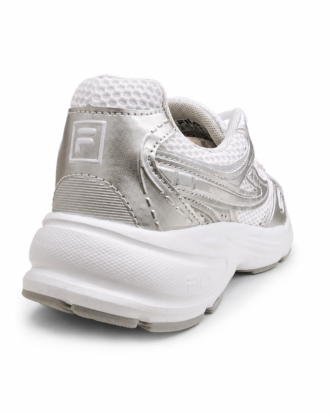 Tenis Feminino Fila Runner 2K Prata Branco Confortavel Leve Prata 6