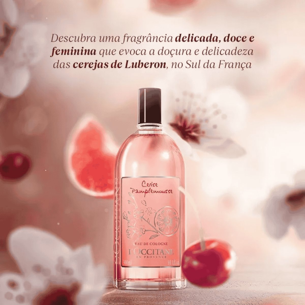 Desodorante Colonia Cereja Toranja Feminino 300ml 300ml 4