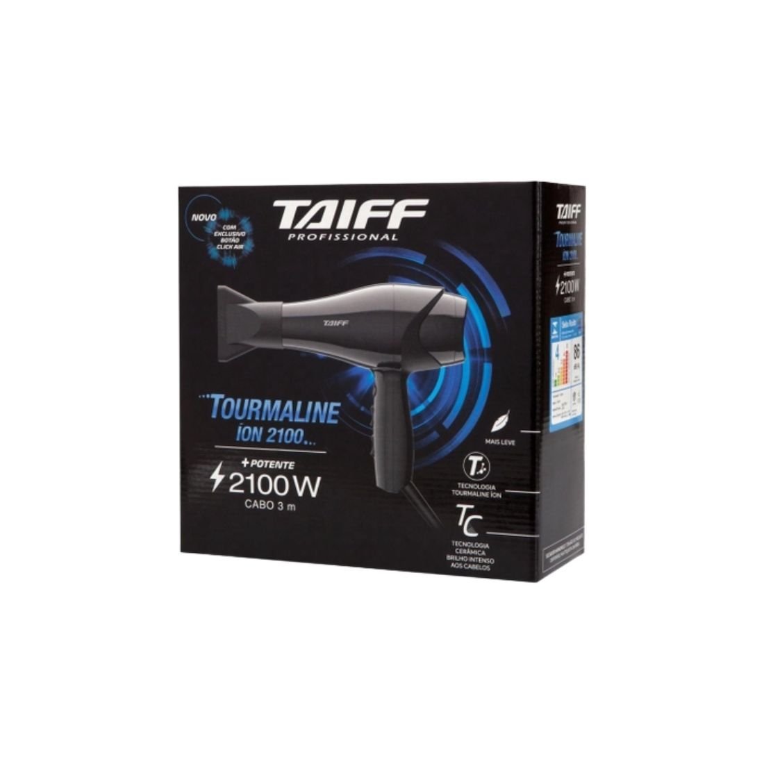 Taiff Secador New Tourmaline Ion 2100 127V Preto 3