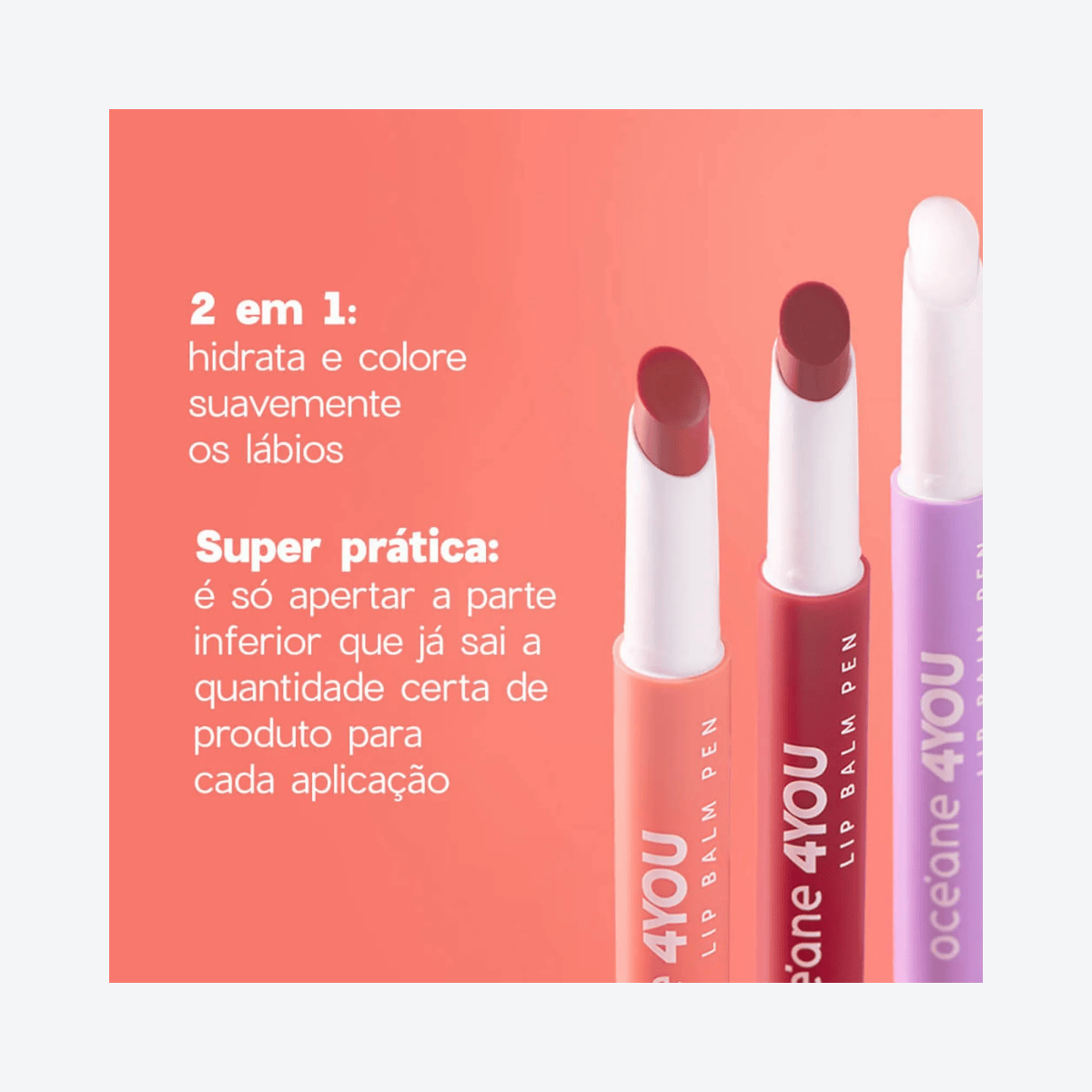 Oceane 4You Lip Balm Coral - Hidratante Labial 1,8G Coral 7