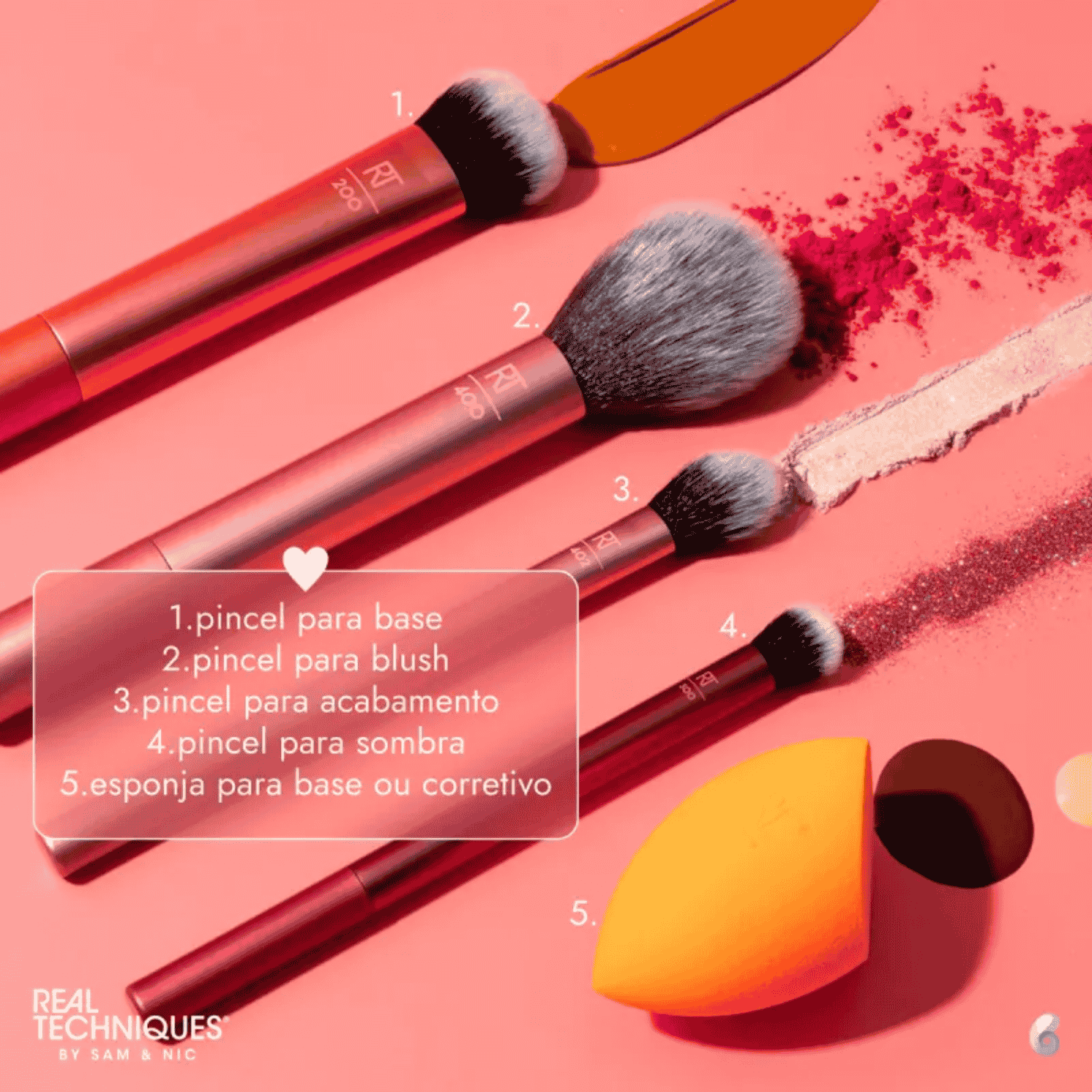 Kit Real Techniques Everyday Essentials ÚNICO 5