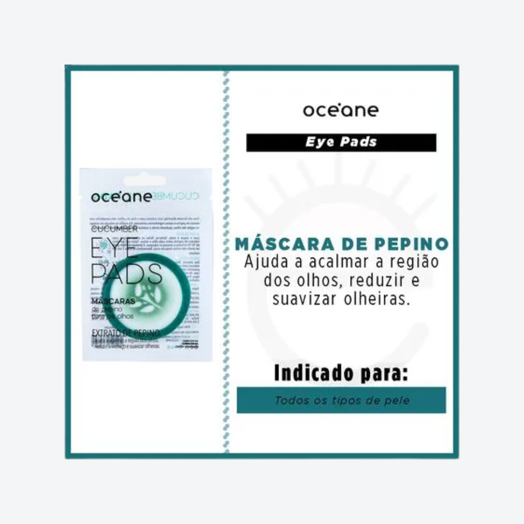 Oceane Mascara de Pepino para os Olhos - Cucumber Eye Pads 10 Un ÚNICO 2