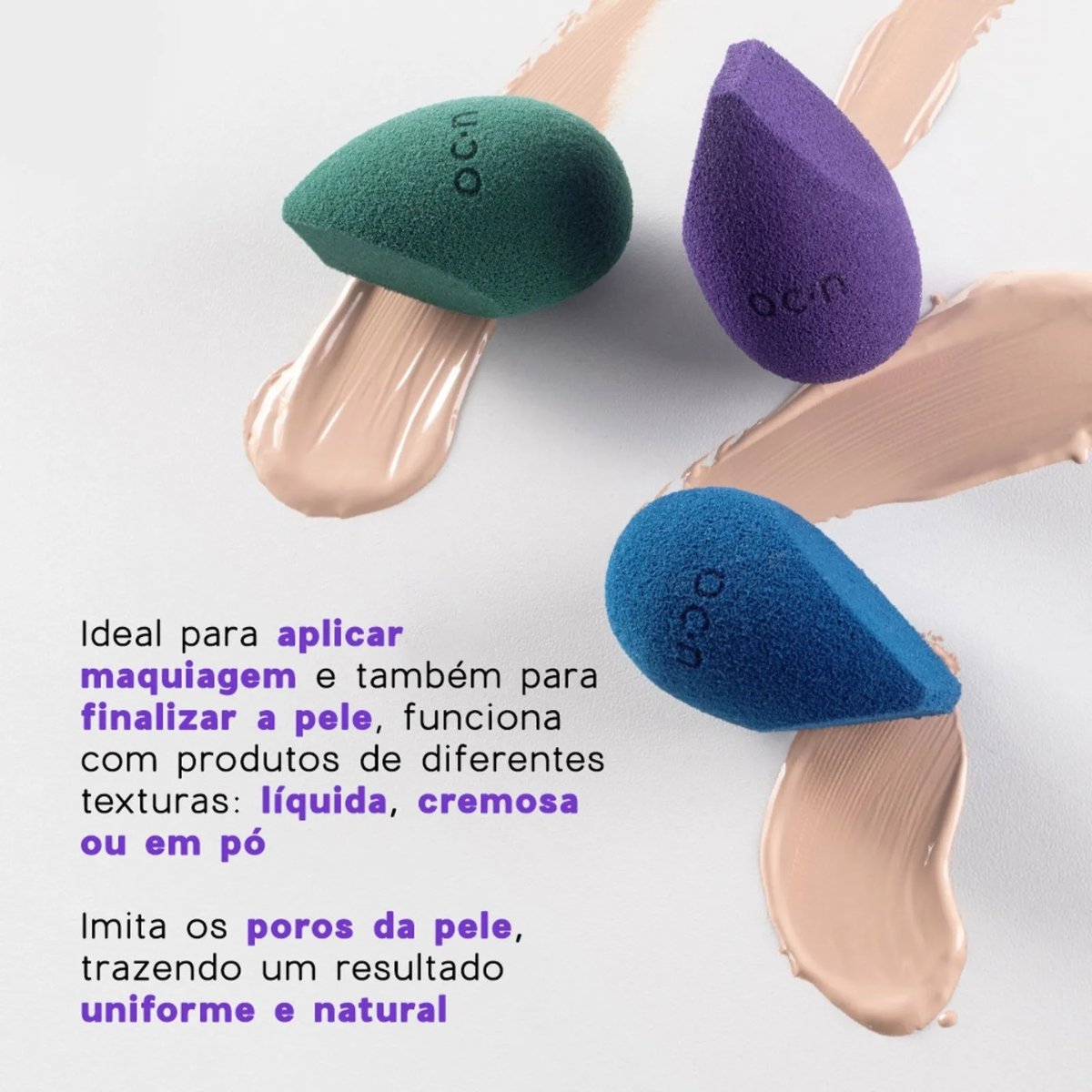 Oceane Esponja De Maquiagem - Sister Blend Roxa Roxo 3