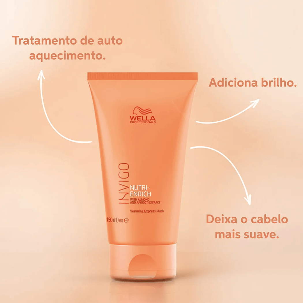 Wella Invigo Nutri Enrich Warming Express Mascara de Aquecimento 150ml 150ml 4
