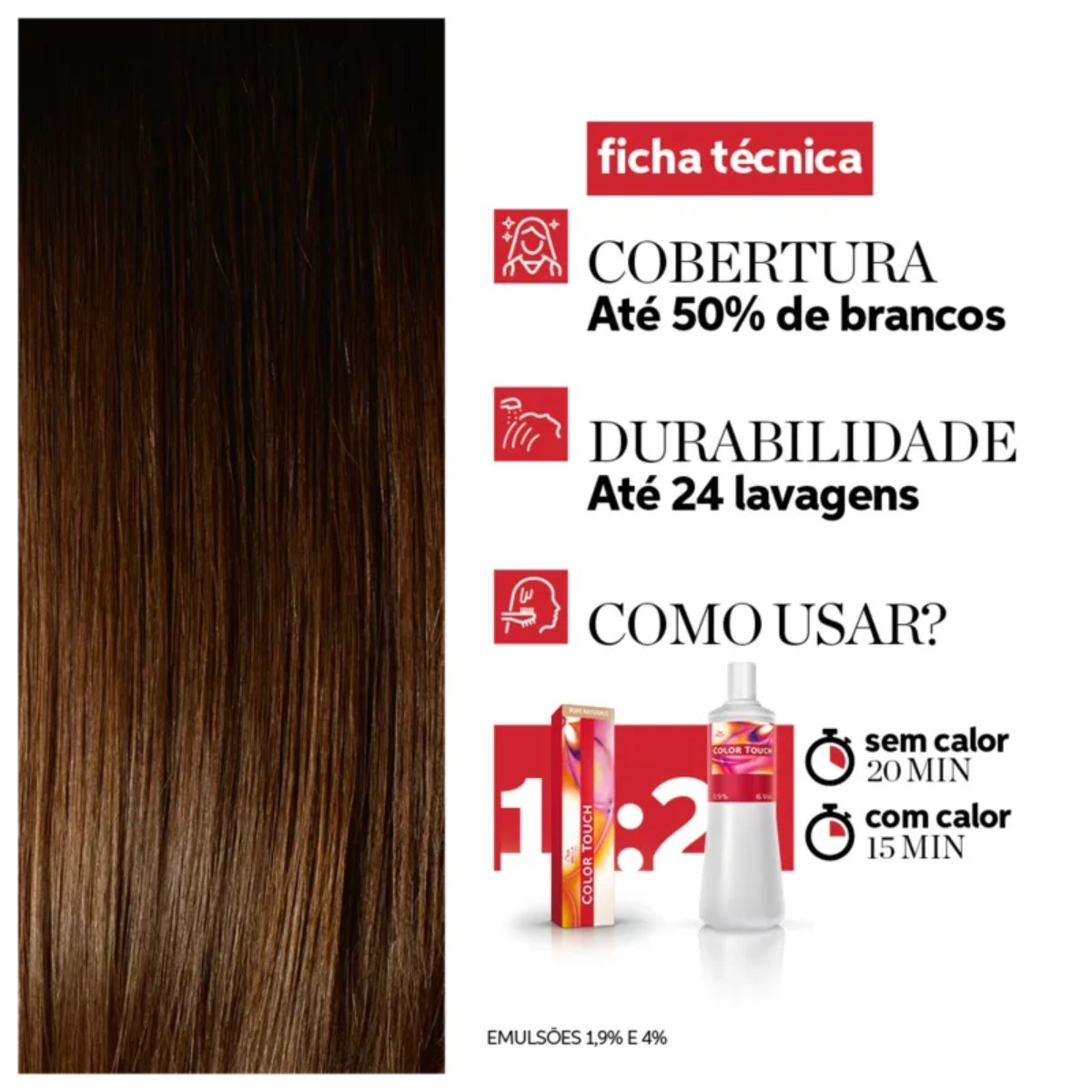 Wella Color Touch 6/7 Tonalizante Louro Escuro Marrom 60G 6/7 Tonalizante Louro Escuro Marrom 4